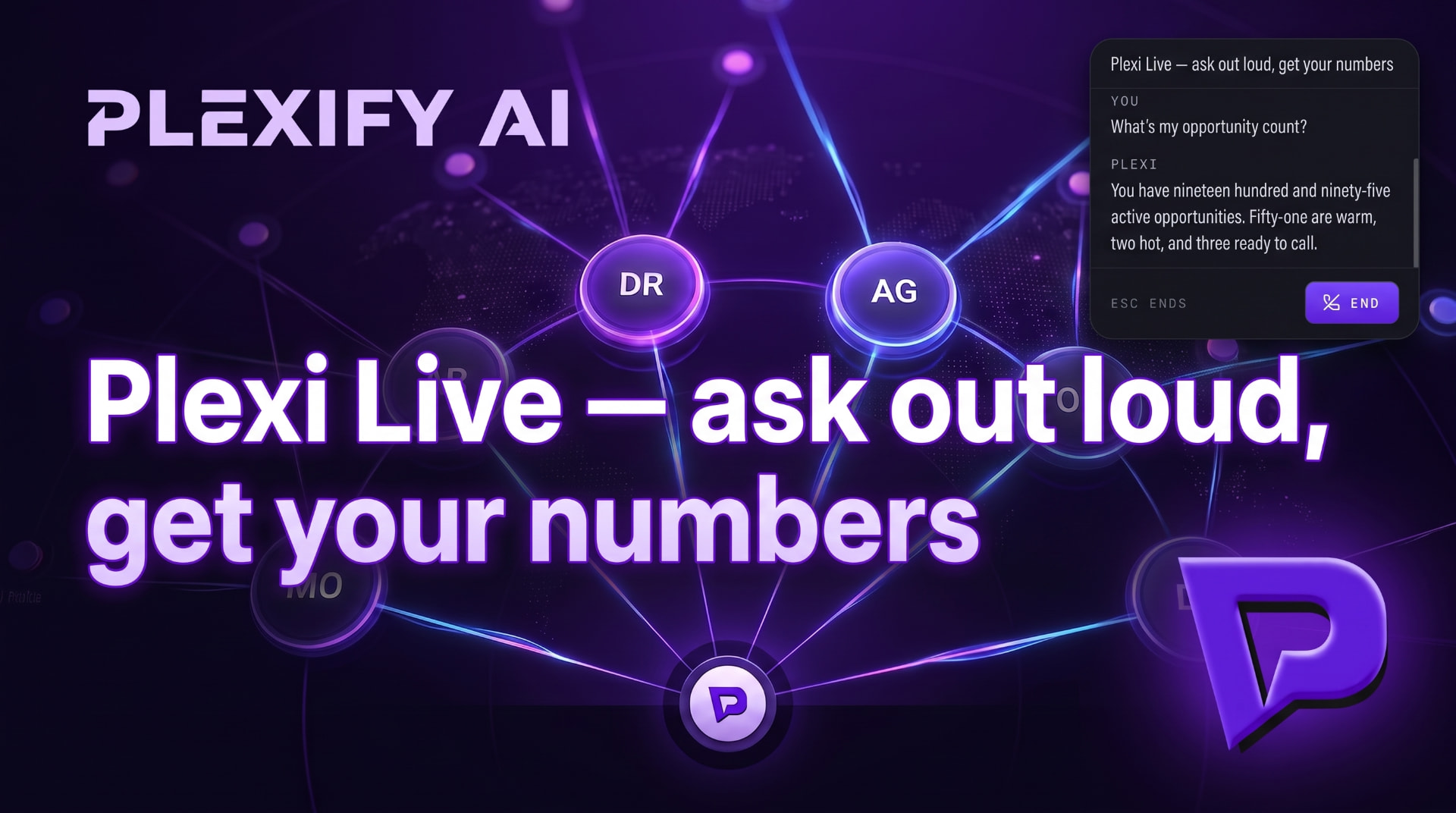 Plexi Live — ask out loud, get your numbers